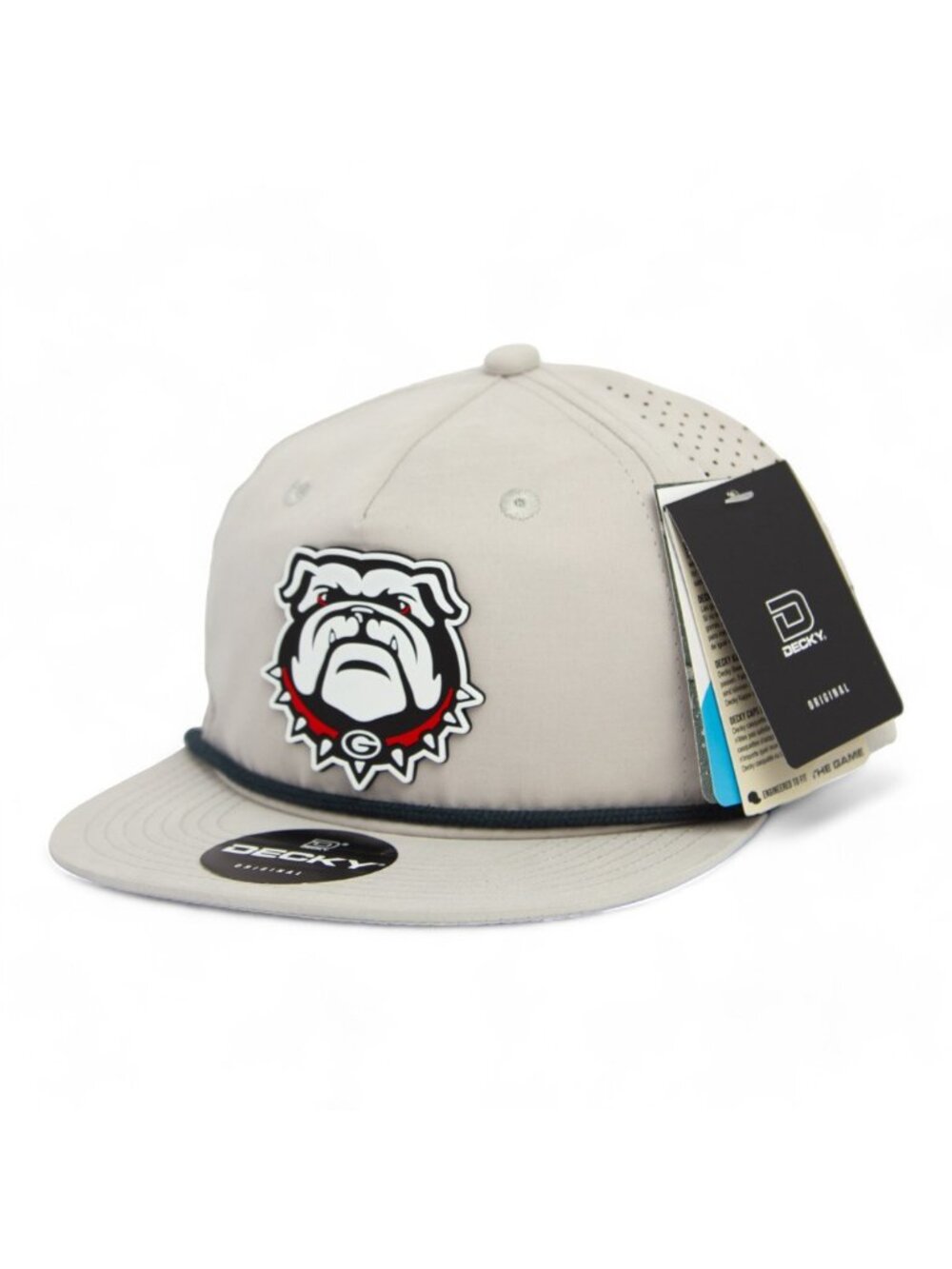 Georgia Bulldogs UGA 3D Perforated Rope Hat- Grey/ Charcoal